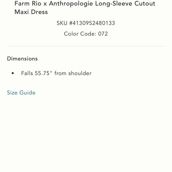 Farm Rio x Anthropologie Long Sleeve Floral Print Cutout Maxi Dress - Picture 6 of 9